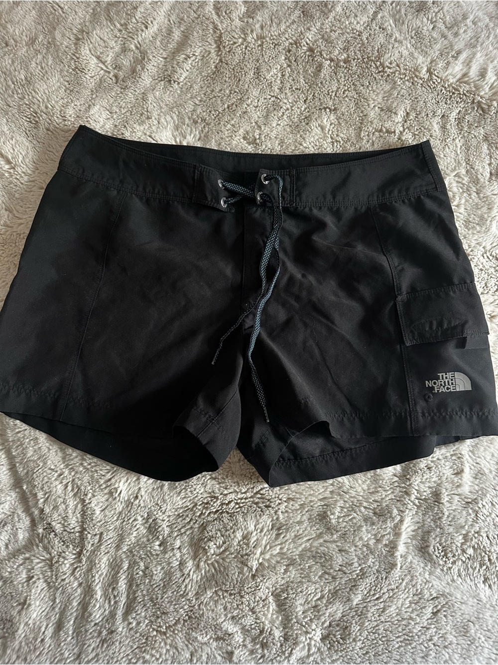 The North Face Black Women's Shorts with Red Trim
